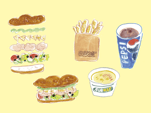 SUBWAYタペストリー