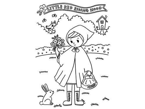 オリジナルイラスト ぬりえ