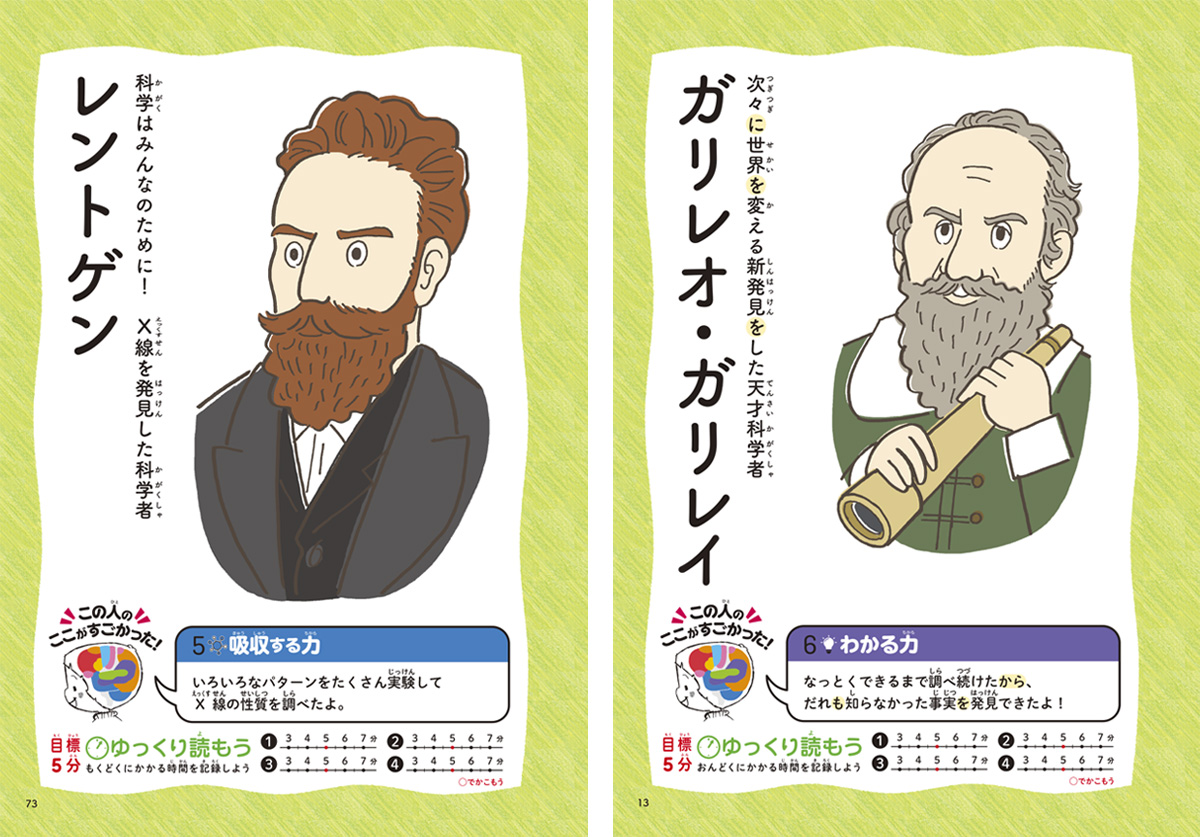 1話5分 おんどく伝記イラスト