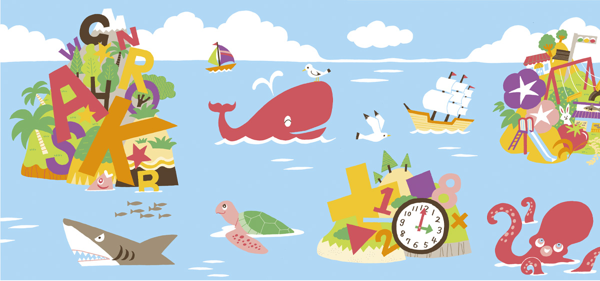 進研ゼミ チャレンジ2〜3年生イラスト