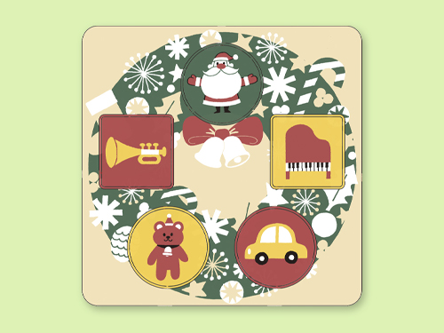 こどもちゃれんじぷちクリスマス木製玩具